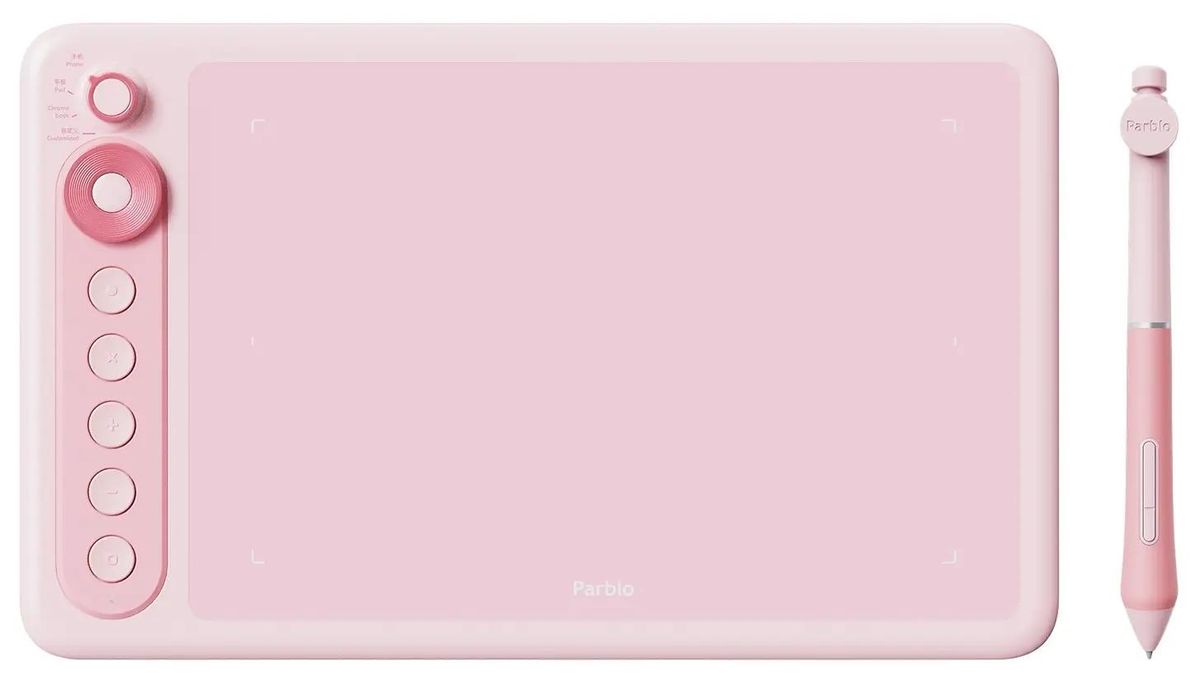Графический планшет PARBLO Intangbo X7 A5,  розовый [intangbo x7 pink]